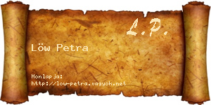 Löw Petra névjegykártya